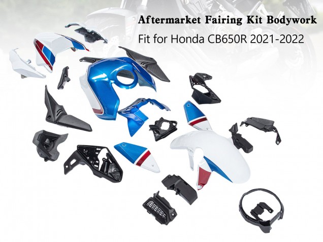 Billige Honda CB650R Motorrad Verkleidung 2019-2022 - Blau Rot Schwarz