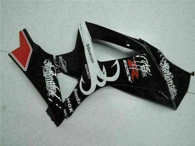 Billige Suzuki GSXR 1000 Motorrad Verkleidung 2007-2008 - Glanzendes Schwarz Rot Weiss