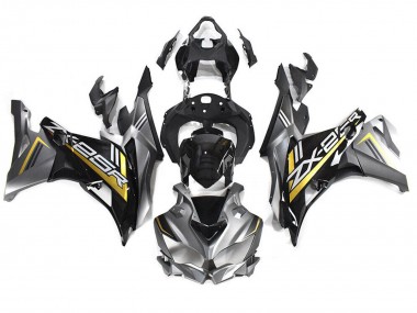 Billige Kawasaki ZX25R ZX-25R Motorrad Verkleidung 2019-2025 - Grau Gold Glanzendes Schwarz