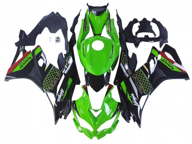 Billige Kawasaki ZX25R ZX-25R Motorrad Verkleidung 2019-2025 - Grun Schwarz Rot Bienenwabe