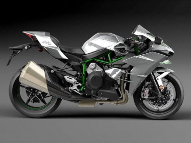 Billige Kawasaki Ninja H2 Motorrad Verkleidung 2015-2022 - Silber