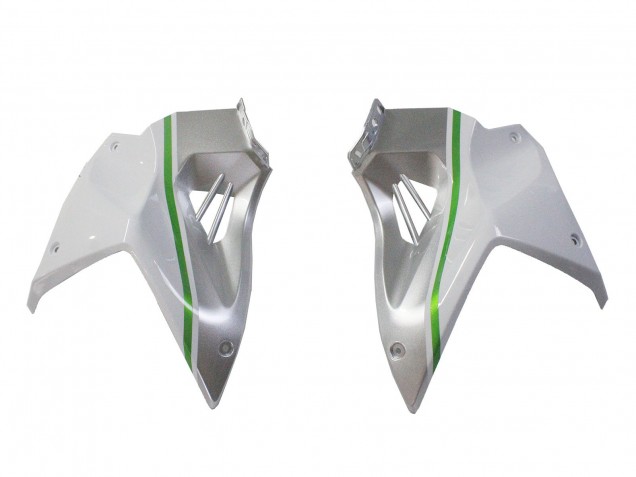 Billige Kawasaki Ninja H2 Motorrad Verkleidung 2015-2022 - Weiss Silber Grun