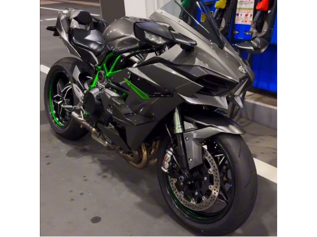 Billige Kawasaki Ninja H2 Motorrad Verkleidung 2015-2022 - Grau