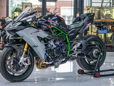 Billige Kawasaki Ninja H2 Motorrad Verkleidung 2015-2022 - Grau