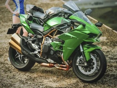 Billige Kawasaki Ninja H2 Motorrad Verkleidung 2015-2022 - Grun