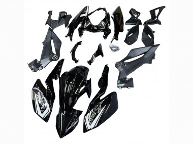 Billige Kawasaki Z400 Motorrad Verkleidung 2018-2024 - Glanzendes Schwarz