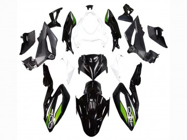 Billige Kawasaki Z400 Motorrad Verkleidung 2018-2024 - Weiss Glanzendes Schwarz Grun