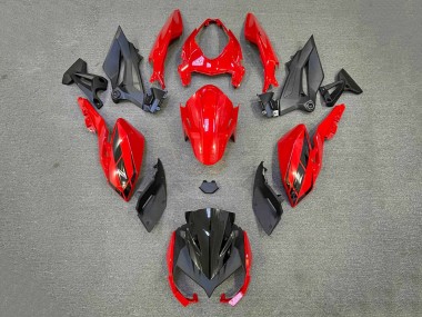 Billige Kawasaki Z400 Motorrad Verkleidung 2018-2024 - Rot Matt Schwarz