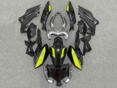 Billige Kawasaki Z400 Motorrad Verkleidung 2018-2024 - Matt Schwarz Gelb