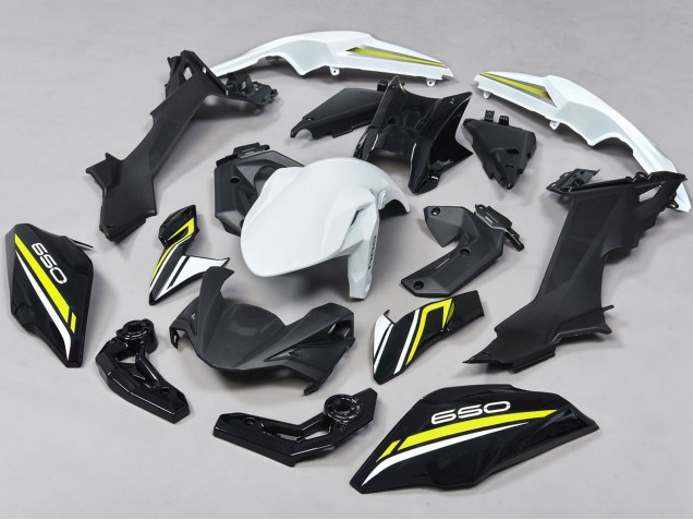 Billige Kawasaki Ninja Z650 Motorrad Verkleidung 2017-2019 - Schwarz Weiss Gelb