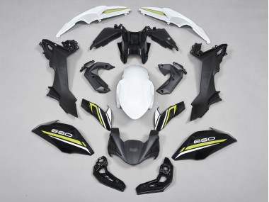 Billige Kawasaki Ninja Z650 Motorrad Verkleidung 2017-2019 - Schwarz Weiss Gelb