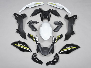 Billige Kawasaki Ninja Z650 Motorrad Verkleidung 2017-2019 - Schwarz Weiss Gelb