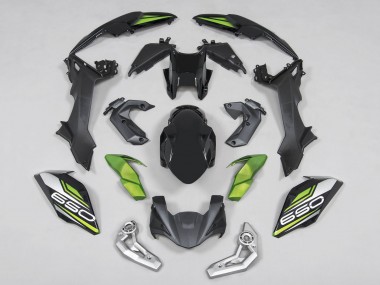 Billige Kawasaki Ninja Z650 Motorrad Verkleidung 2017-2019 - Schwarz Grun Silber