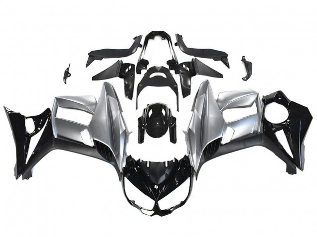 Billige Kawasaki Z1000SX Motorrad Verkleidung 2010-2016 - Glanzendes Schwarz Silber