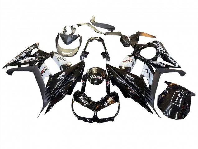 Billige Kawasaki Z1000SX Motorrad Verkleidung 2010-2016 - Glanzendes Schwarz Gold Weiss Mobil West