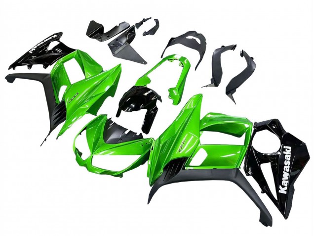 Billige Kawasaki Z1000SX Motorrad Verkleidung 2010-2016 - Glanzendes Schwarz Matt Schwarz Grun
