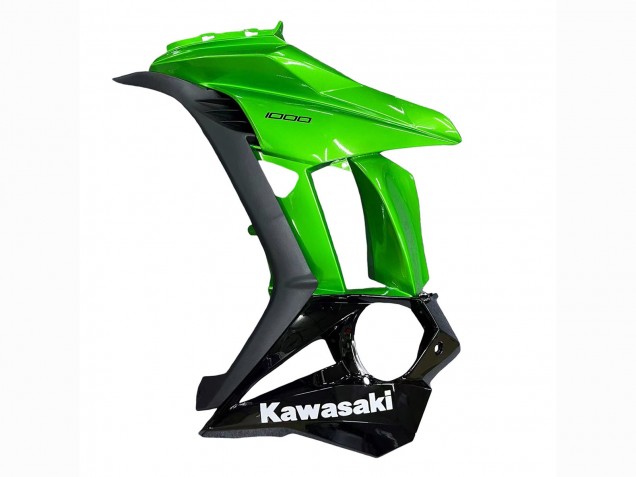 Billige Kawasaki Z1000SX Motorrad Verkleidung 2010-2016 - Glanzendes Schwarz Matt Schwarz Grun