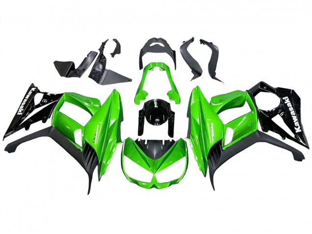 Billige Kawasaki Z1000SX Motorrad Verkleidung 2010-2016 - Glanzendes Schwarz Matt Schwarz Grun