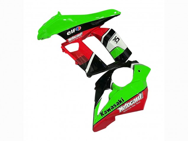Billige Kawasaki Z1000SX Motorrad Verkleidung 2010-2016 - Grun Rot Glanzendes Schwarz Elf 35