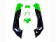 Billige Kawasaki ZZR600 Motorrad Verkleidung 1998-2003 - Grun Schwarz Monster Elf