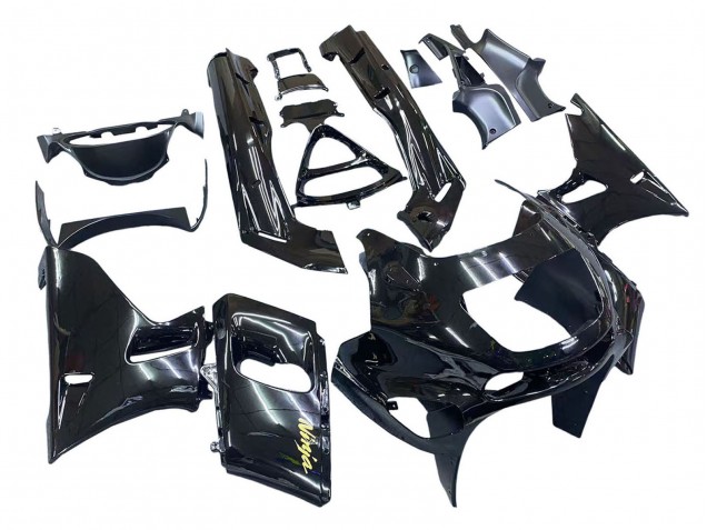 Billige Kawasaki ZZR600 Motorrad Verkleidung 1998-2003 - Glanzendes Schwarz Gold Ninja