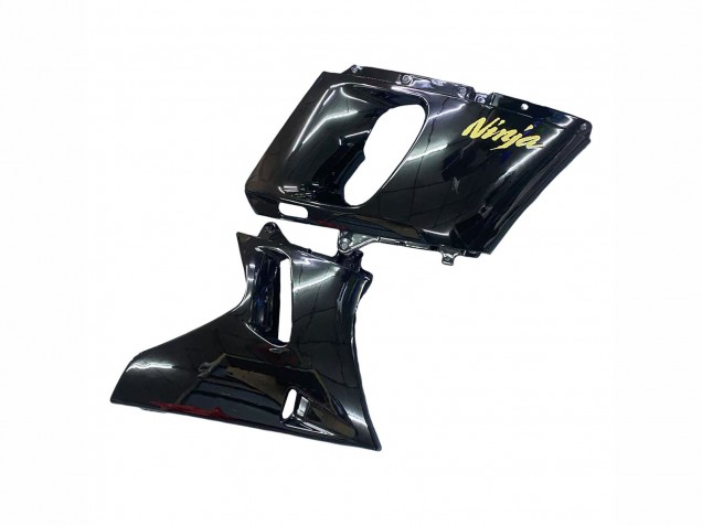 Billige Kawasaki ZZR600 Motorrad Verkleidung 1998-2003 - Glanzendes Schwarz Gold Ninja