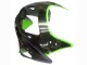 Billige Kawasaki ZZR400 Motorrad Verkleidung 1993-2007 - Grun Glanzendes Schwarz Flamme