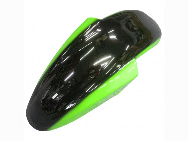Billige Kawasaki ZZR600 Motorrad Verkleidung 1998-2003 - Grun Glanzendes Schwarz Flamme