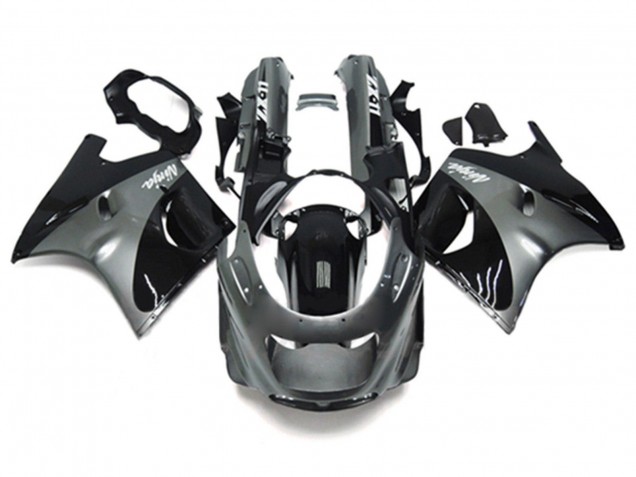 Billige Kawasaki ZZR1100 Motorrad Verkleidung 1993-2003 - Grau Schwarz Ninja