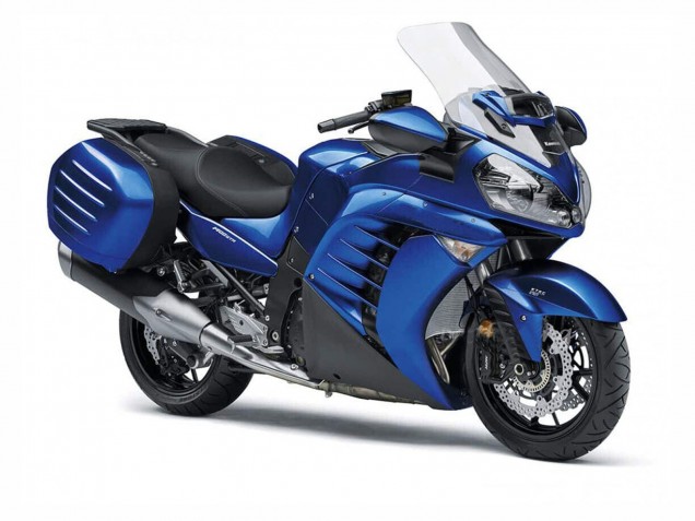 Billige Kawasaki GTR1400/ZG1400 Motorrad Verkleidung 2007-2009 - Blau Schwarz