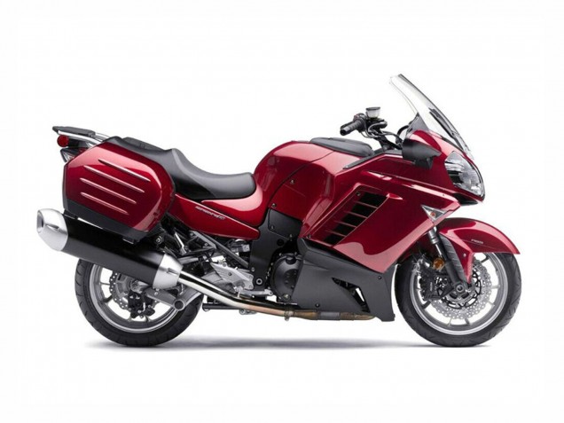 Billige Kawasaki GTR1400/ZG1400 Motorrad Verkleidung 2007-2009 - Burgundy Schwarz