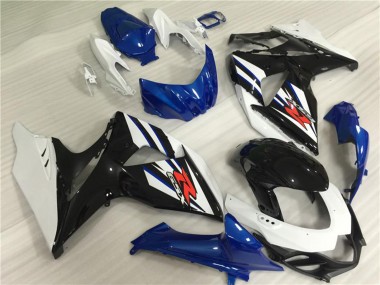 Billige Suzuki GSXR 1000 Komplette Abs Verkleidung Kit 2009-2016 - Weiss Blau Schwarz