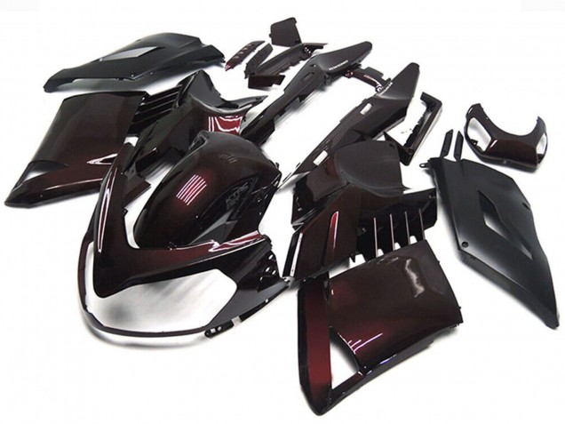 Billige Kawasaki GTR1400/ZG1400 Motorrad Verkleidung 2007-2009 - Kastanienbraun Rot Schwarz