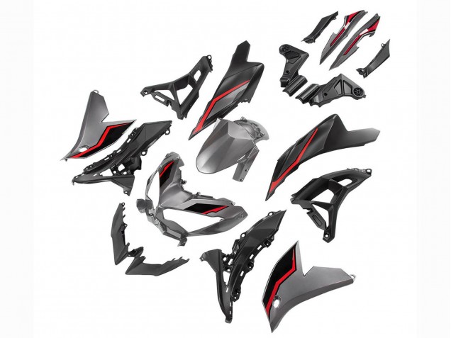 Billige Kawasaki Versys 650 Motorrad Verkleidung 2022-2025 - Grau Rot Schwarz
