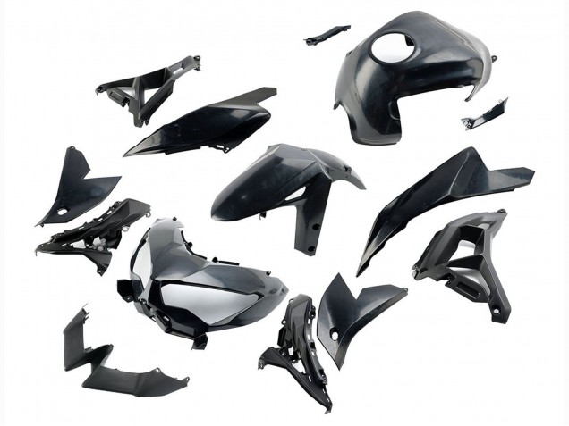 Billige Kawasaki Versys 650 Motorrad Verkleidung 2022-2025 - Glanzendes Schwarz