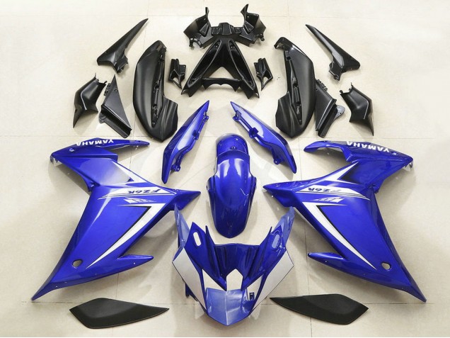 Billige Yamaha FZ6R Motorrad Verkleidung 2009-2015 - Blau Weiss