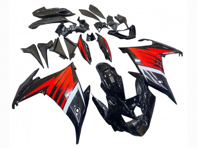 Billige Yamaha FZ6R Motorrad Verkleidung 2009-2015 - Schwarz Rot Weiss