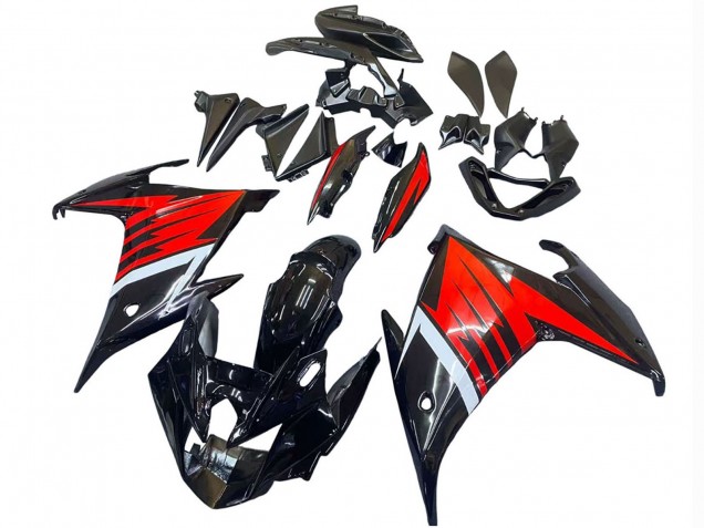 Billige Yamaha FZ6R Motorrad Verkleidung 2009-2015 - Schwarz Rot Weiss
