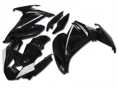Billige Yamaha FZ6R Motorrad Verkleidung 2009-2015 - Glanzendes Schwarz Weiss
