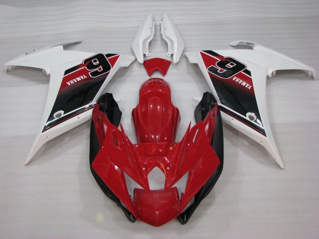 Billige Yamaha FZ6R Motorrad Verkleidung 2009-2015 - Rot Weiss Schwarz 6