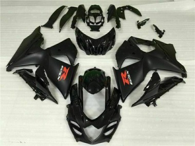 Billige Suzuki GSXR 1000 Motorrad Verkleidung 2009-2016 - Glanzendes Schwarz Matt Schwarz