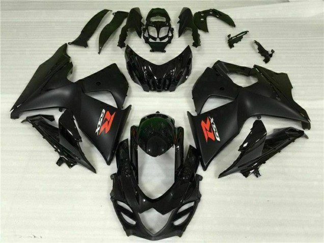 Billige Suzuki GSXR 1000 Motorrad Verkleidung 2009-2016 - Glanzendes Schwarz Matt Schwarz