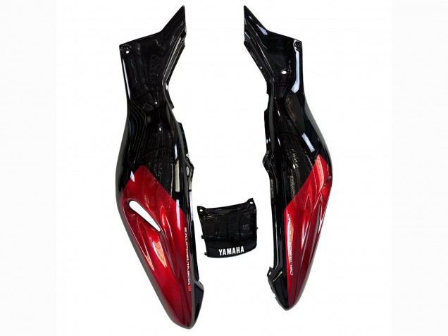 Billige Yamaha YZF 1000R Thunderace Motorrad Verkleidung 1997-2007 - Schwarz mit Dunkel Rot Flamme
