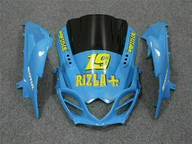 Billige Suzuki GSXR 1000 Motorrad Verkleidung 2009-2016 - Blau Gelb Rizla 19 Rot