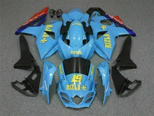 Billige Suzuki GSXR 1000 Motorrad Verkleidung 2009-2016 - Blau Gelb Rizla 19 Rot