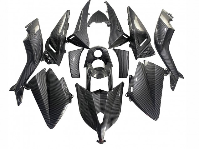 Billige Yamaha TMAX530 Motorrad Verkleidung 2012-2014 - Schwarze Carbonfaser