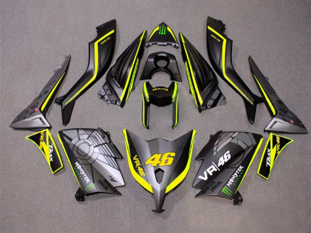 Billige Yamaha TMAX530 Motorrad Verkleidung 2012-2014 - Matt Grau Gelb Monster 46