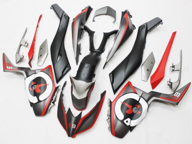 Billige Yamaha XMAX300 Motorrad Verkleidung 2017-2021 - Matt Schwarz Rot Grau 99