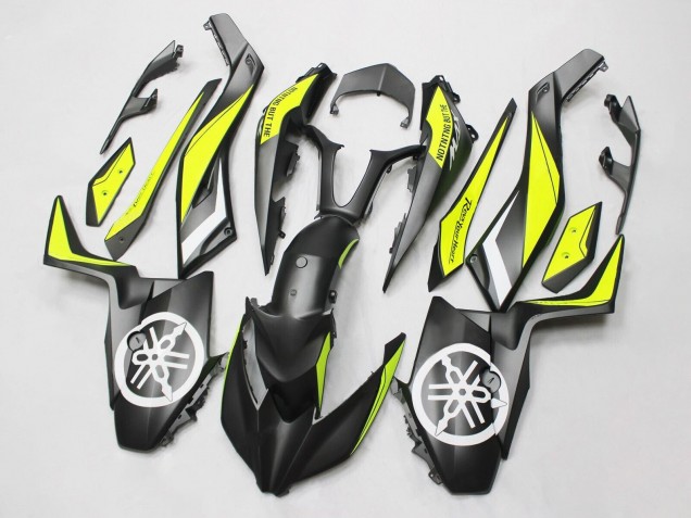 Billige Yamaha XMAX300 Motorrad Verkleidung 2017-2021 - Schwarz Gelb Weiss