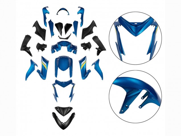 Billige Suzuki GSX-S 1000 Motorrad Verkleidung 2015-2020 - Schwarz Blau Gelb